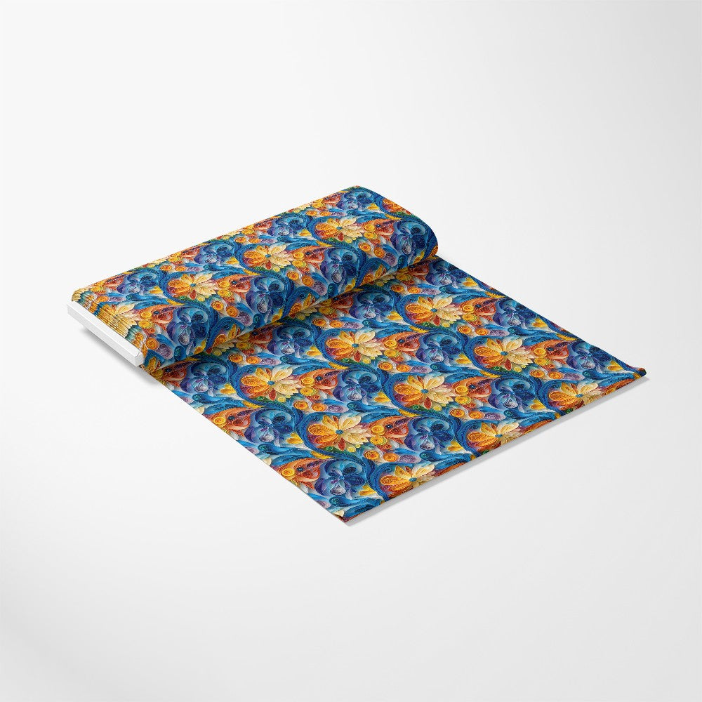 Abstract Paper Quilling Pattern 8 Quilting Cotton Fabric