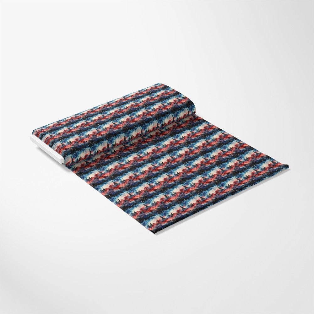 Patriotic Grunge Pattern 8 Quilting Cotton Fabric