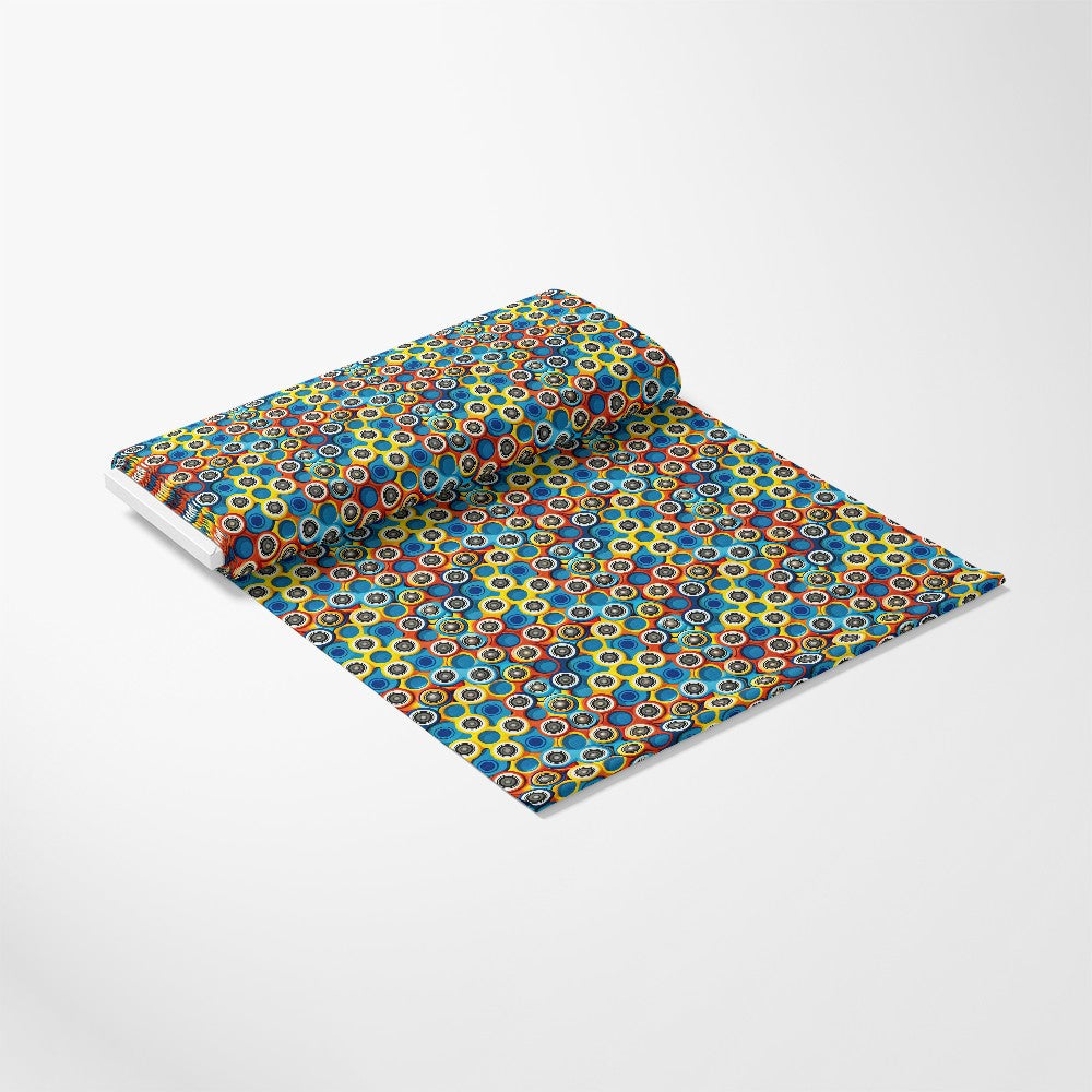 Colorful Fidget Spinner Pattern 4 Quilting Cotton Fabric