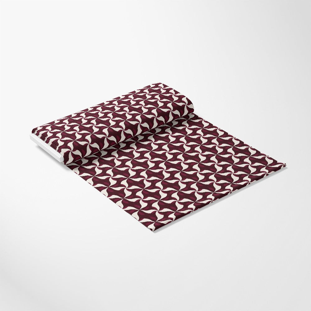 Burgundy Abstract Pattern 9 Quilting Cotton Fabric