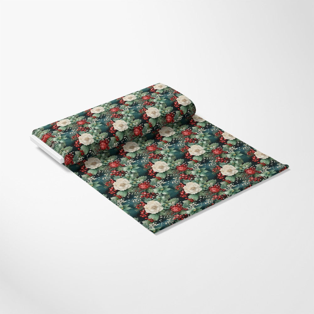 Christmas Florals Pattern 2 Quilting Cotton Fabric