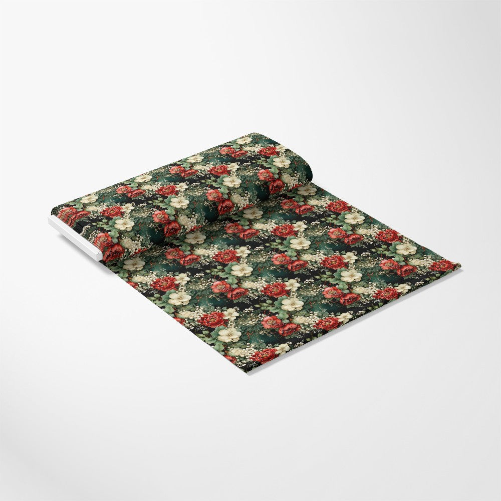 Christmas Florals Pattern 5 Quilting Cotton Fabric
