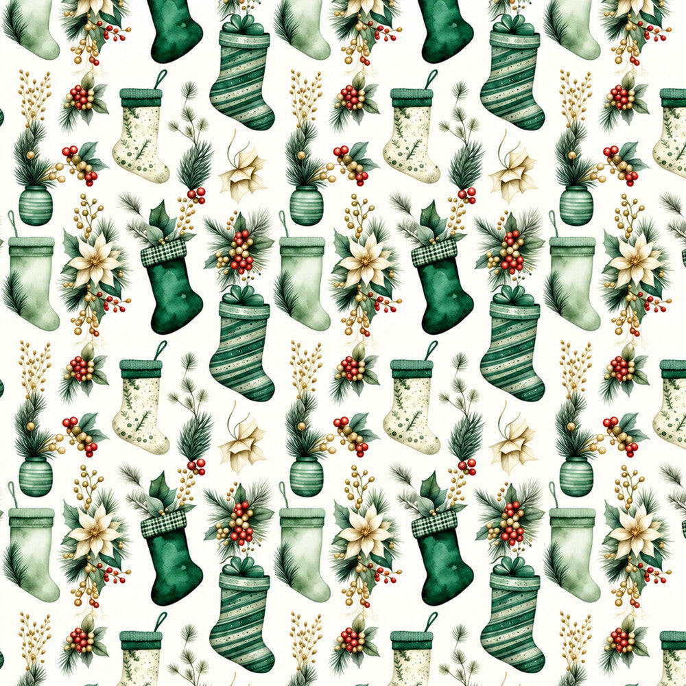 Vintage Emerald Christmas Fat Quarter Bundle