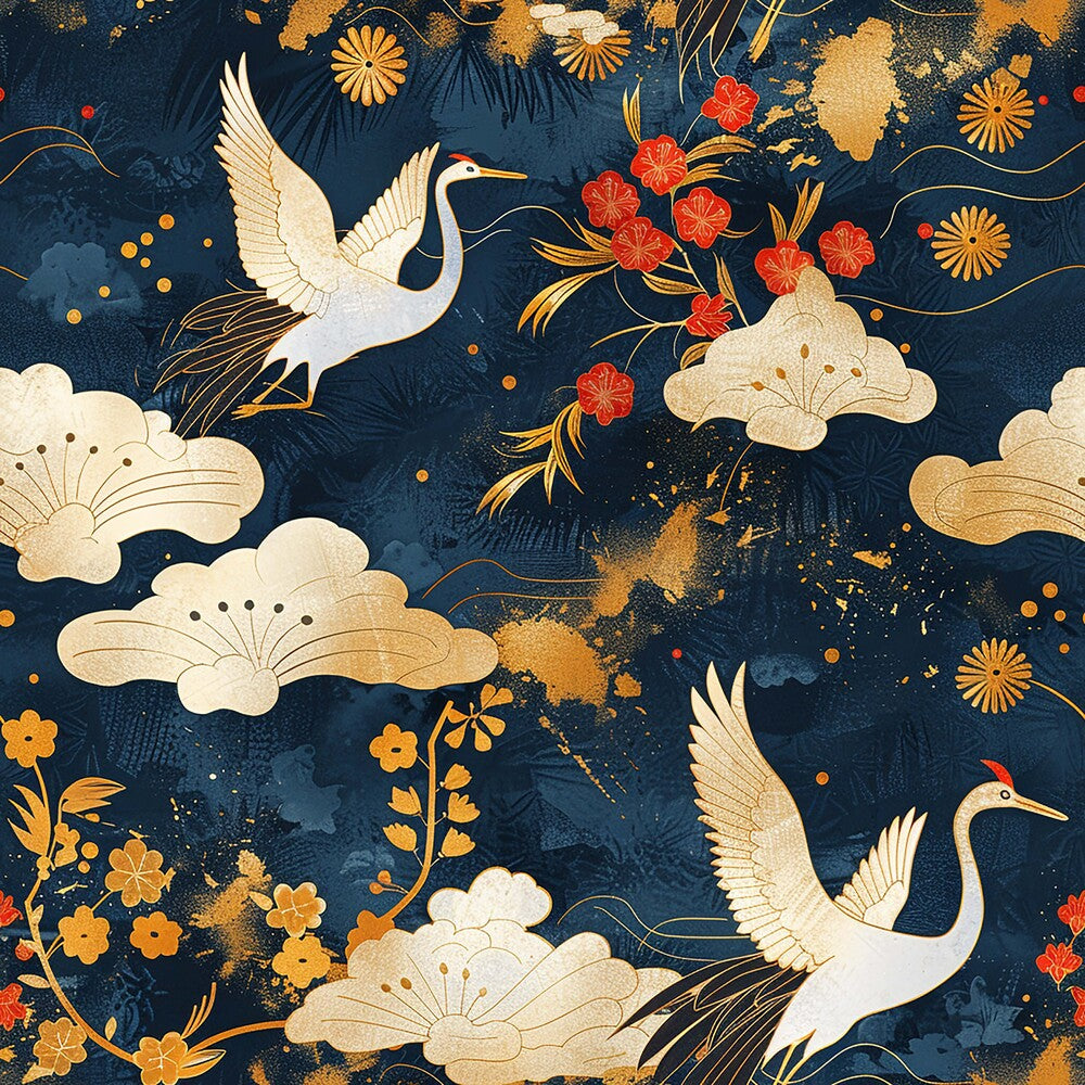 Japanese Cranes Fat Quarter Bundle