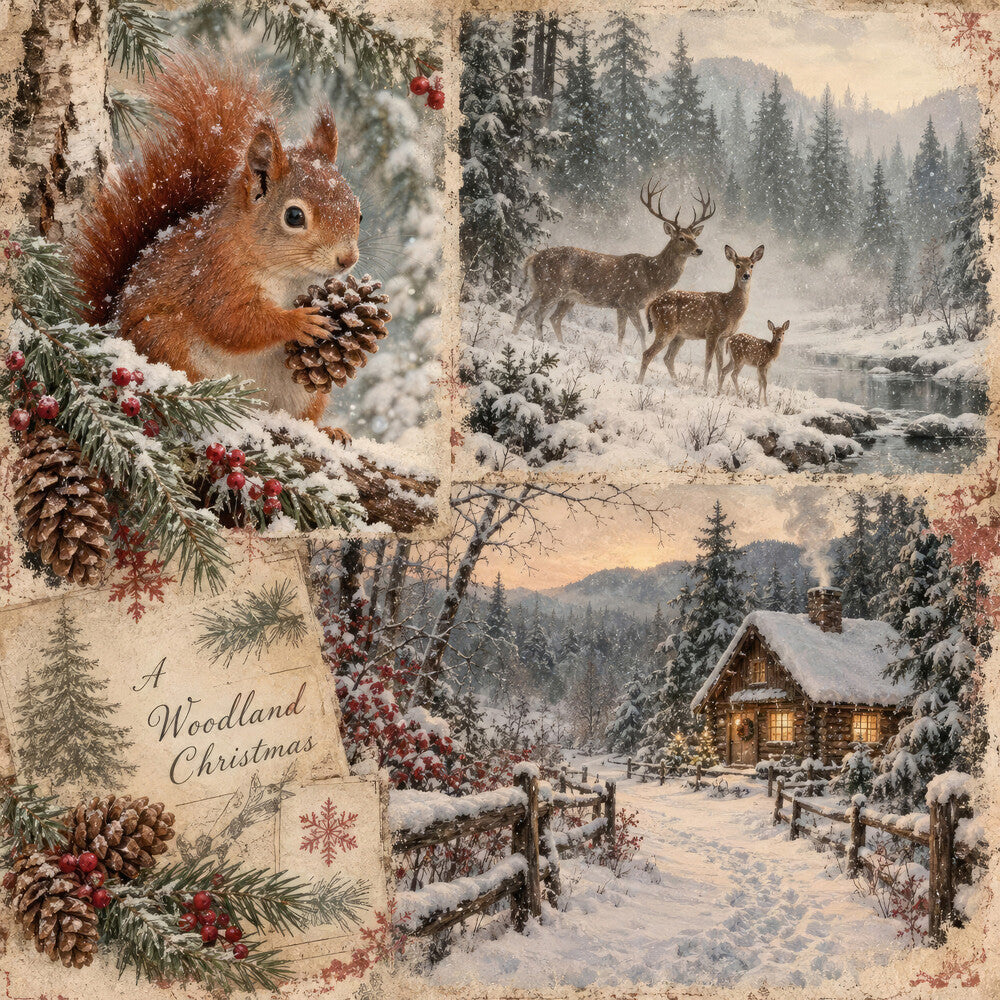 Woodland Christmas Fat Quarter Bundle