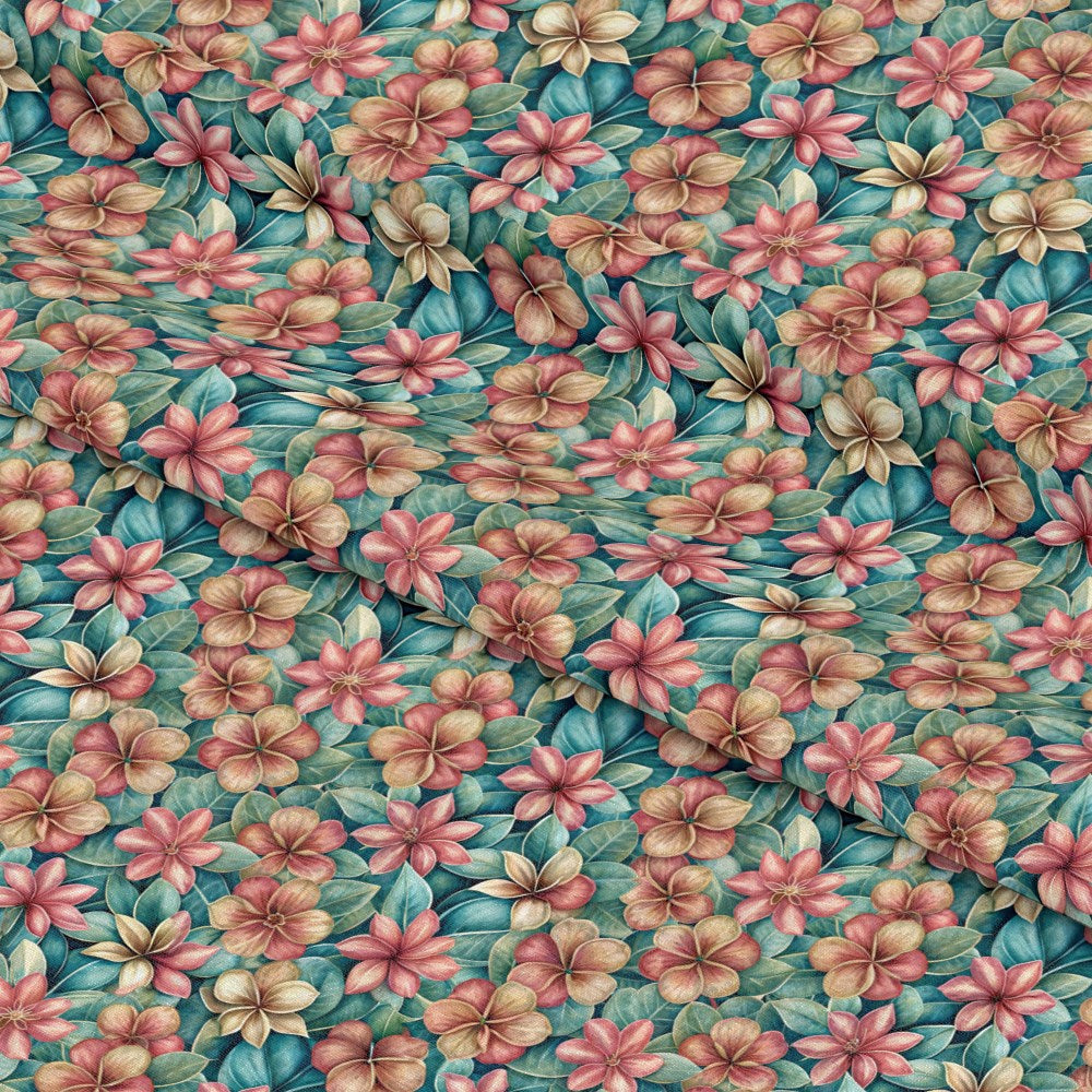 Beautiful Flowers Euphorbia Pattern 6 Quilting Cotton Fabric