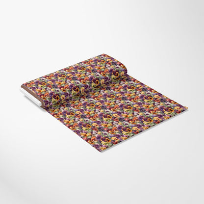 Pansy Flowers Pattern 10 Quilting Cotton Fabric