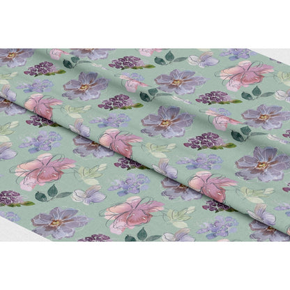 Watercolor Floral Art Pattern 4 Quilting Cotton Fabric