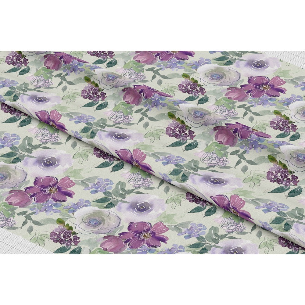 Watercolor Floral Art Pattern 2 Quilting Cotton Fabric