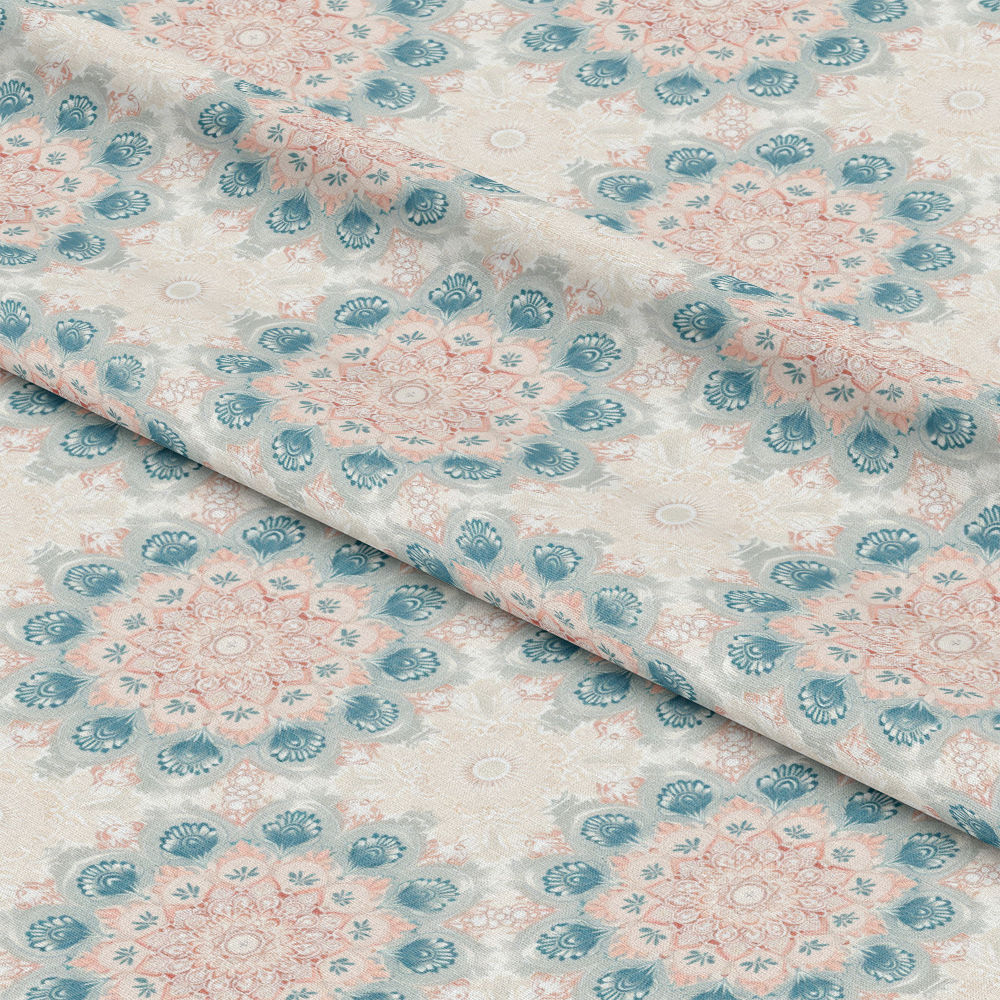 Pastel Mandala Pattern 10 Quilting Cotton Fabric