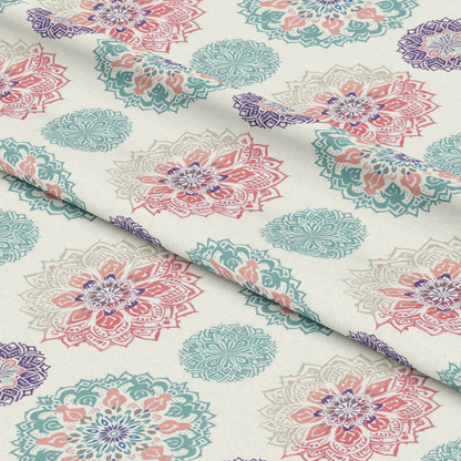 Pastel Mandala Pattern 11 Quilting Cotton Fabric