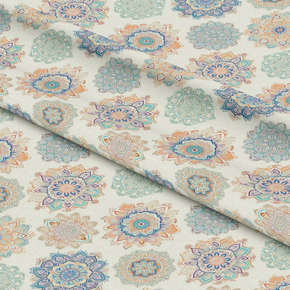 Pastel Mandala Pattern 1 Quilting Cotton Fabric