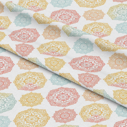 Pastel Mandala Pattern 3 Quilting Cotton Fabric