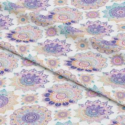 Pastel Mandala Pattern 6 Quilting Cotton Fabric