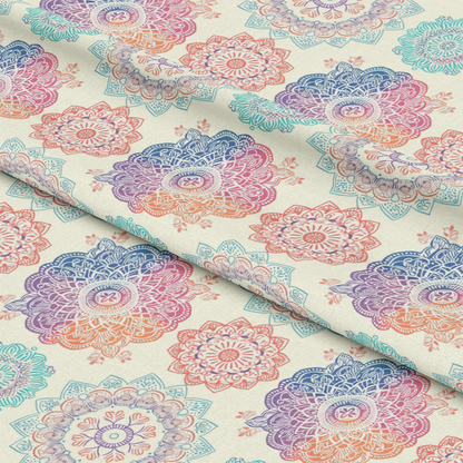 Pastel Mandala Pattern 7 Quilting Cotton Fabric