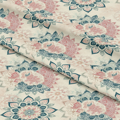 Pastel Mandala Pattern 9 Quilting Cotton Fabric