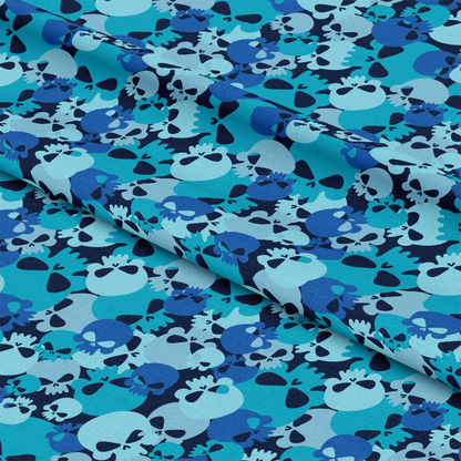 Skull Camouflage Pattern 12 Quilting Cotton Fabric