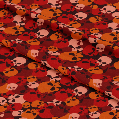 Skull Camouflage Pattern 3 Quilting Cotton Fabric