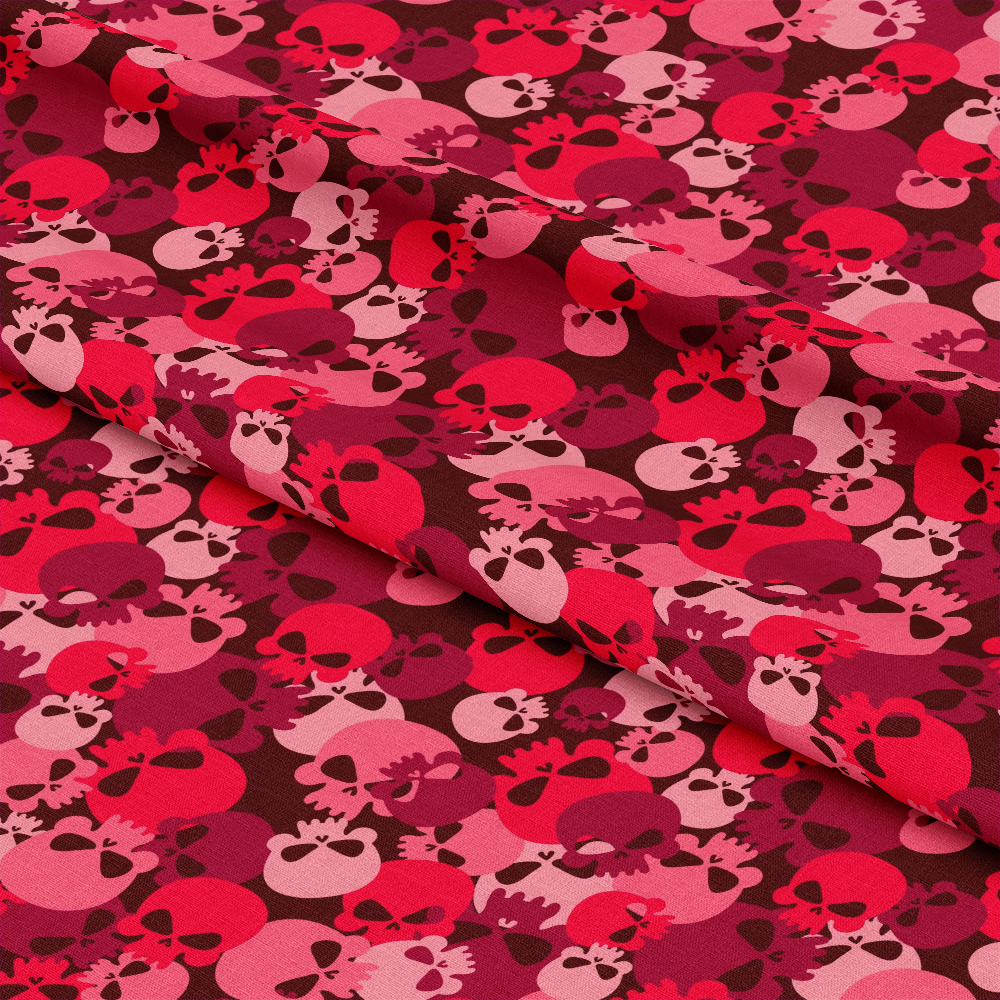 Skull Camouflage Pattern 4 Quilting Cotton Fabric