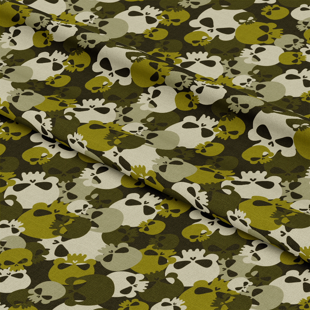 Skull Camouflage Pattern 5 Quilting Cotton Fabric