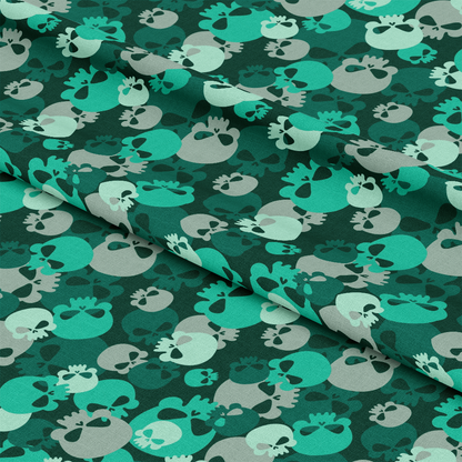 Skull Camouflage Pattern 7 Quilting Cotton Fabric