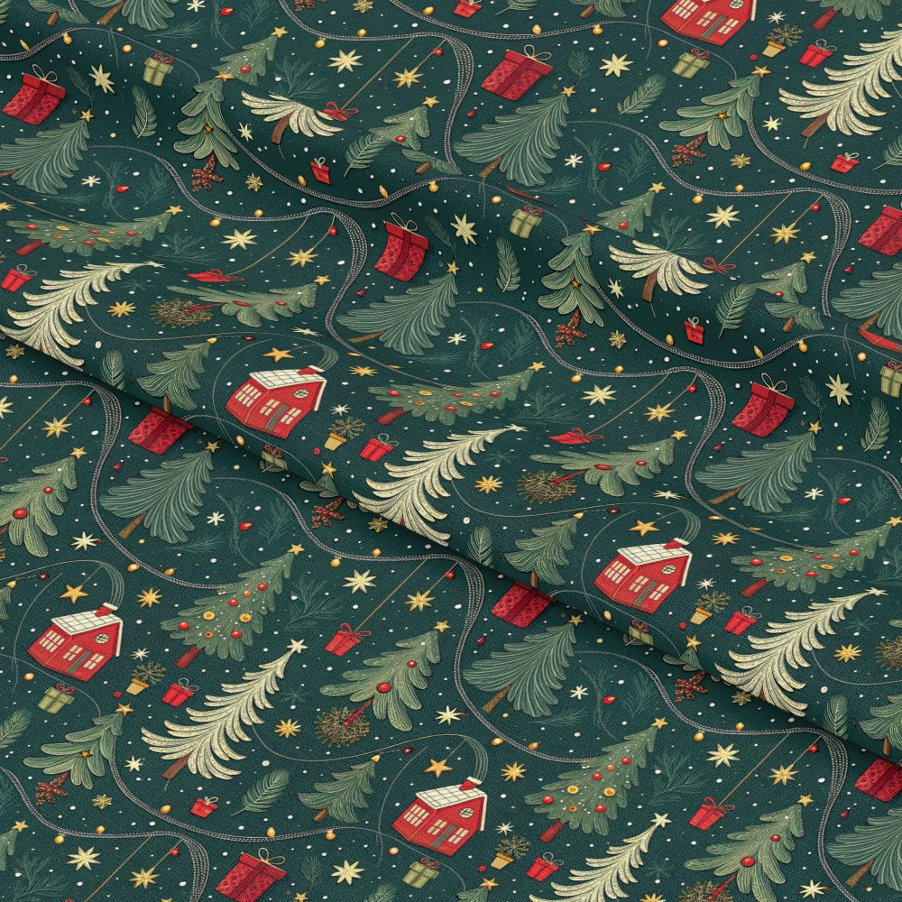 Christmas Tree Lights Pattern 5 Quilting Cotton Fabric