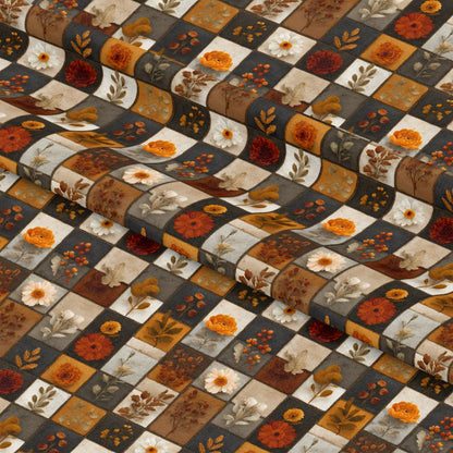 Boho Floral Patchwork Pattern 3 Quilting Cotton Fabric