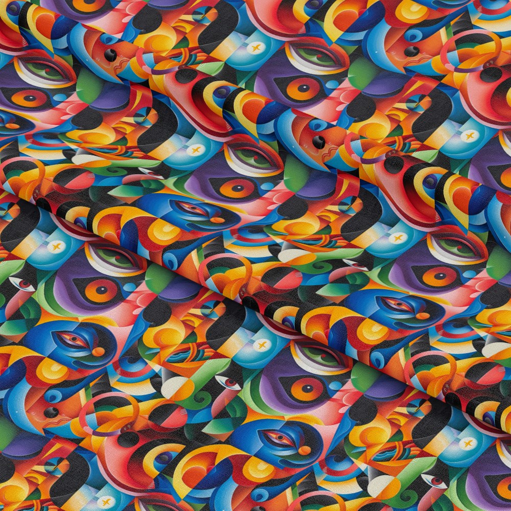 Psychedelic Painting Pattern 6 Quilting Cotton Fabric