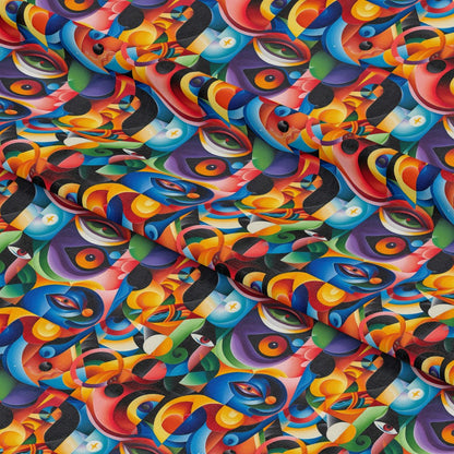 Psychedelic Painting Pattern 6 Quilting Cotton Fabric