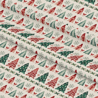 Scandinavian Folk Christmas Pattern 16 Quilting Cotton Fabric