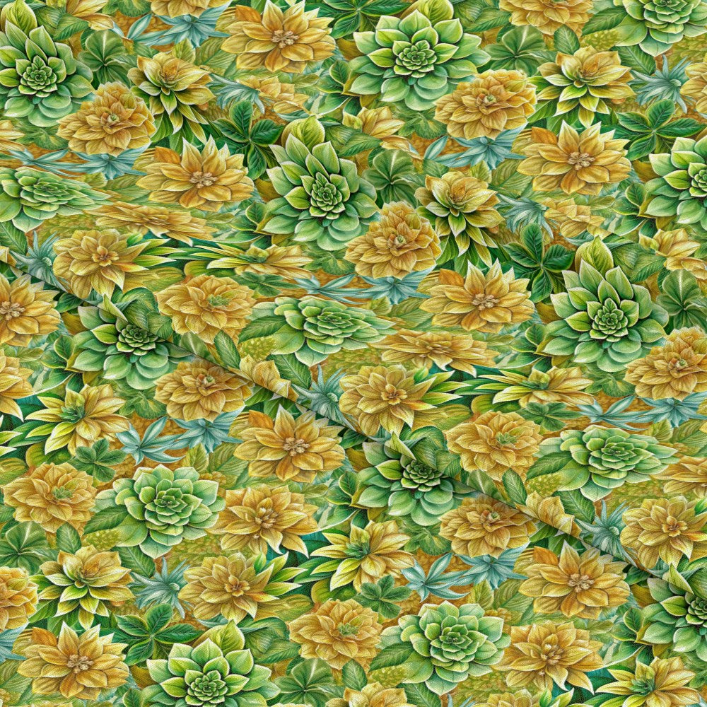 Beautiful Flowers Euphorbia Pattern 19 Quilting Cotton Fabric