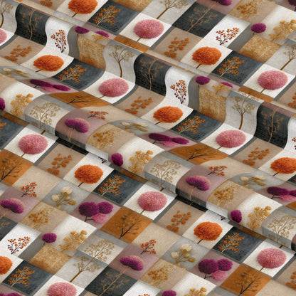 Boho Floral Patchwork Pattern 12 Quilting Cotton Fabric