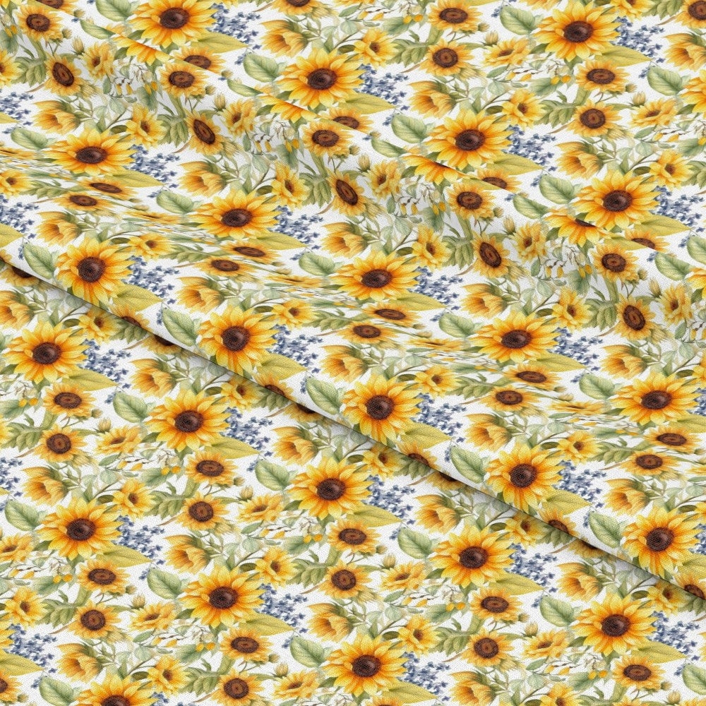 Sunflower and Butterfly Pattern 21 Quilting Cotton Fabric