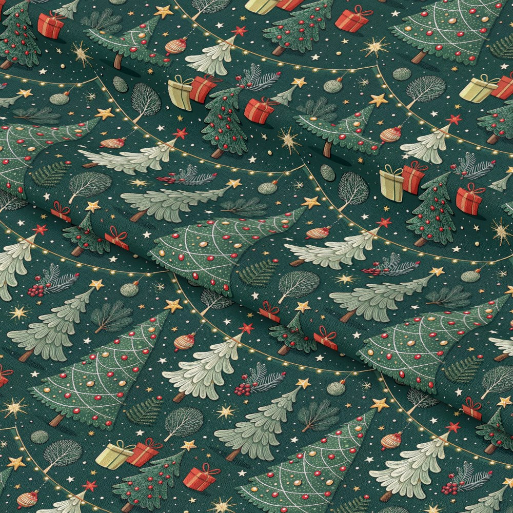 Christmas Tree Lights Pattern 2 Quilting Cotton Fabric