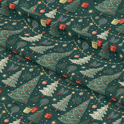 Christmas Tree Lights Pattern 2 Quilting Cotton Fabric