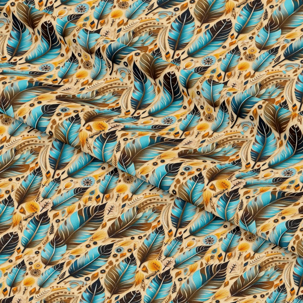 Aztec Feather Pattern 14 Quilting Cotton Fabric