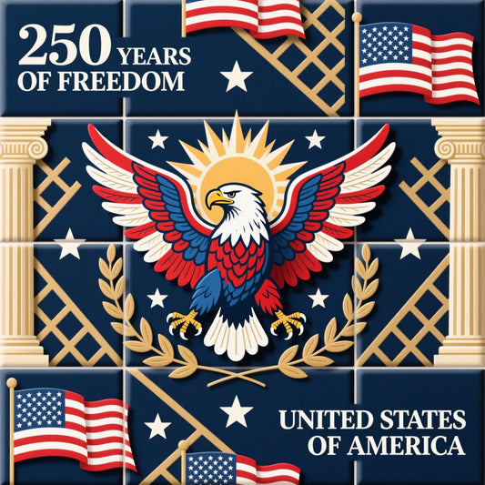 250th Anniversary Pattern 16 Quilting Cotton Fabric