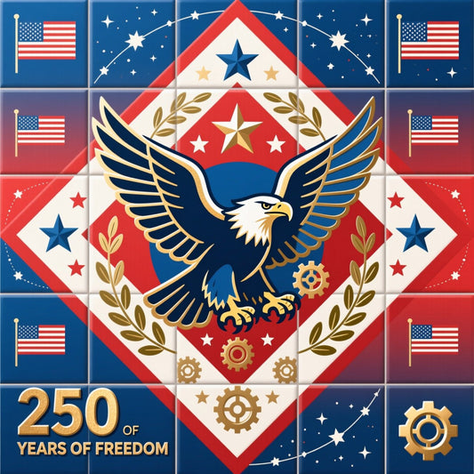 250th Anniversary Pattern 18 Quilting Cotton Fabric