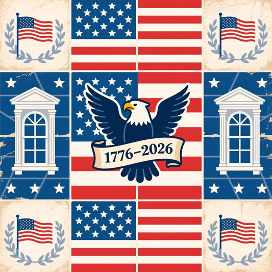 250th Anniversary Pattern 19 Quilting Cotton Fabric