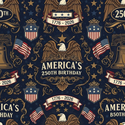 250th Anniversary Pattern 20 Quilting Cotton Fabric