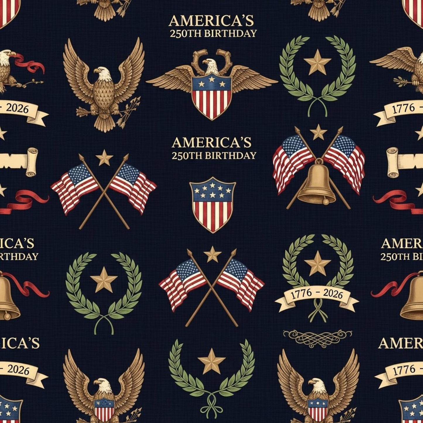 250th Anniversary Pattern 23 Quilting Cotton Fabric