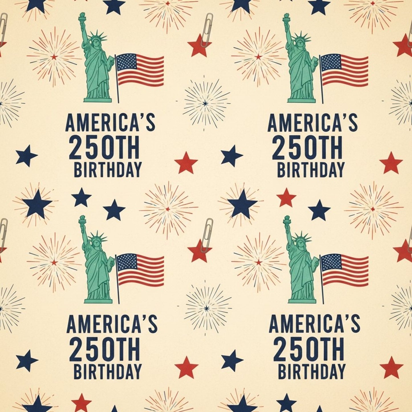 250th Anniversary Pattern 2 Quilting Cotton Fabric