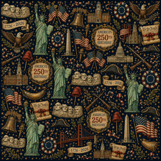 250th Anniversary Pattern 35 Quilting Cotton Fabric
