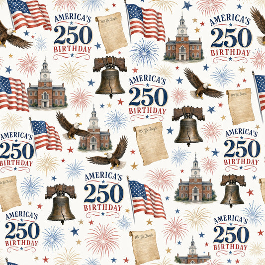 250th Anniversary Pattern 36 Quilting Cotton Fabric