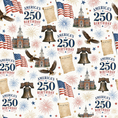 250th Anniversary Pattern 36 Quilting Cotton Fabric