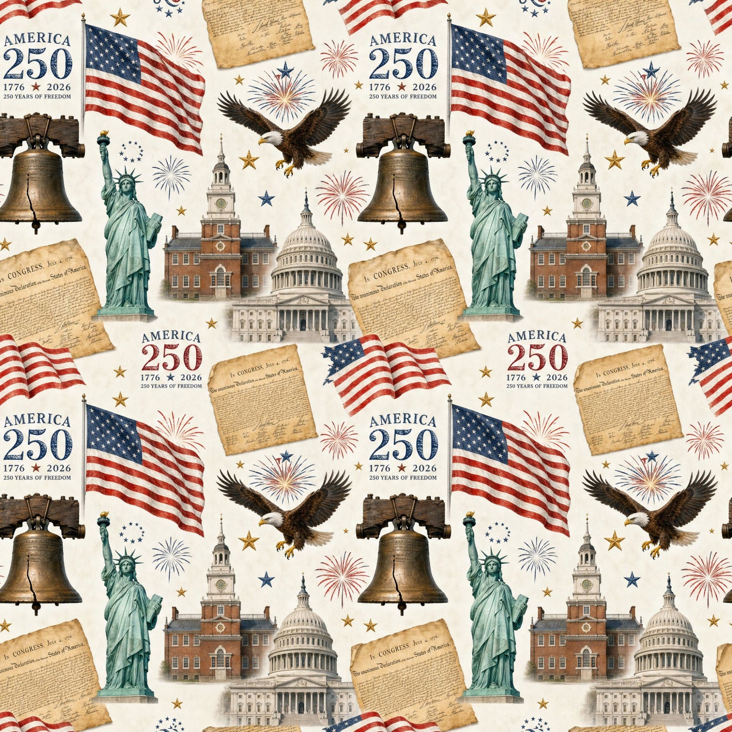 250th Anniversary Pattern 37 Quilting Cotton Fabric