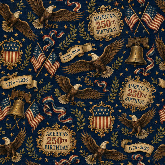 250th Anniversary Pattern 38 Quilting Cotton Fabric