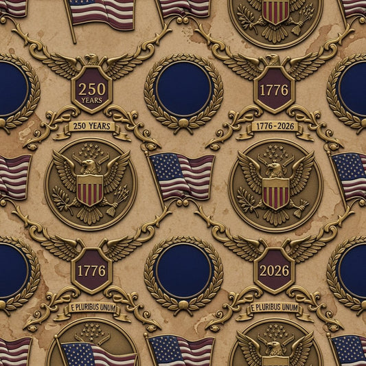 250th Anniversary Pattern 6 Quilting Cotton Fabric