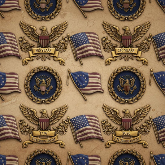 250th Anniversary Pattern 7 Quilting Cotton Fabric