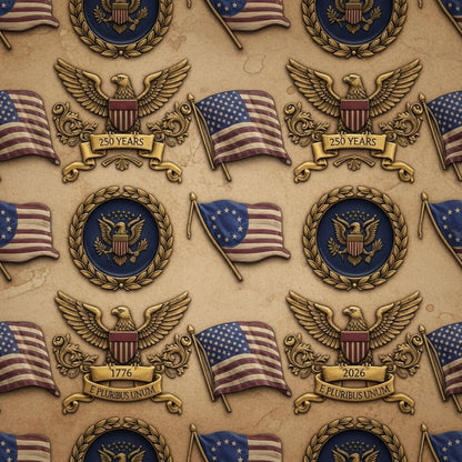 250th Anniversary Pattern 7 Quilting Cotton Fabric